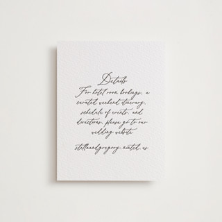 Ever classic Letterpress Direction Cards