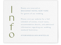Letterpress Direction Cards