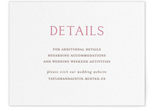 Letterpress Direction Cards