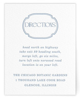 Letterpress Direction Cards
