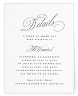 Romantic Script Letterpress Direction Cards