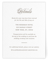 Willow Letterpress Direction Cards