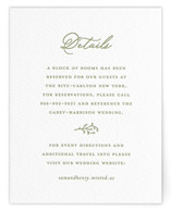 Garden Script Letterpress Direction Cards