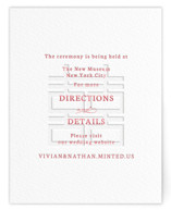 simply happy Letterpress Direction Cards