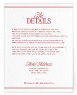 Vermilion Letterpress Direction Cards
