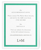Classic Initials Letterpress Direction Cards