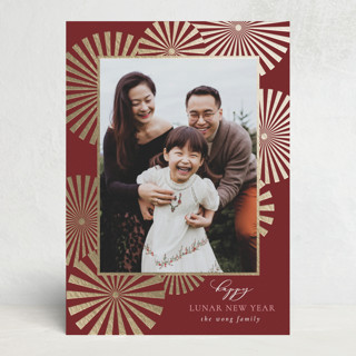 Lunar Burst Foil-Pressed Lunar New Year Cards