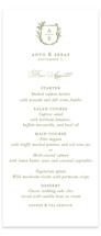 Botanical Crest Letterpress Long Menus