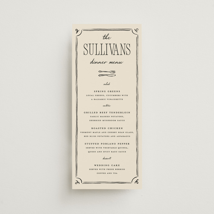 Married Menu Long Menus by Pixel and Hank | Minted