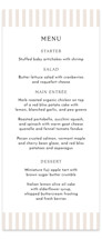 Classic Stripe Long Menus
