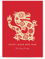 Dragon Lunar Year Lunar New Year Cards
