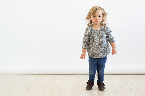 Moroccan Zillij Baby Girl Long Sleeve Pop Over