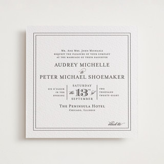 First impression Letterpress Wedding Invitations