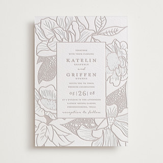 Botanical Garden Letterpress Wedding Invitations