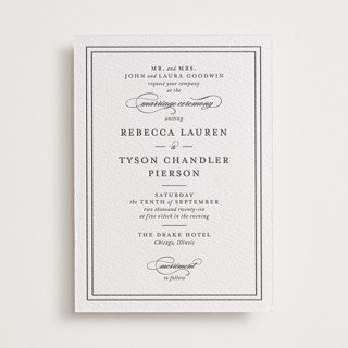 Eloquence Letterpress Wedding Invitations