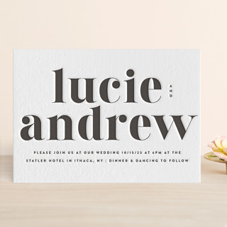 Senses Letterpress Wedding Invitations