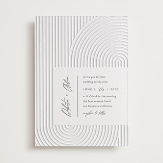 Art Deco Letterpress Wedding Invitations