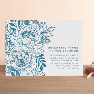 Belle Fleur Letterpress Wedding Invitations