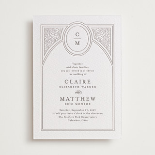 Regal Letterpress Wedding Invitations