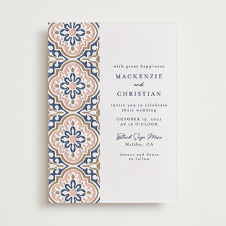 Tiles Letterpress Wedding Invitations