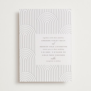 modern vows Letterpress Wedding Invitations