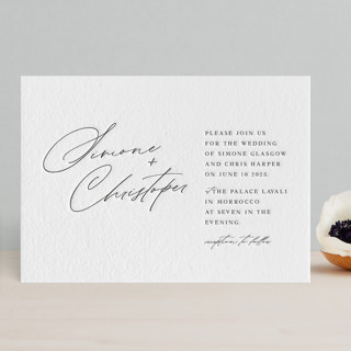 pen Letterpress Wedding Invitations