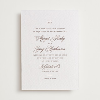 Lombardy Letterpress Wedding Invitations