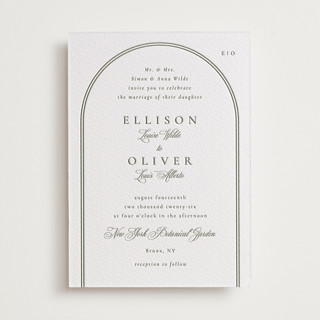 Classic Arch Letterpress Wedding Invitations