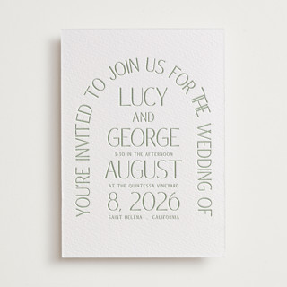Romance Arch Letterpress Wedding Invitations