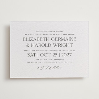 Court Letterpress Wedding Invitations