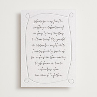 Artist Hand Letterpress Wedding Invitations