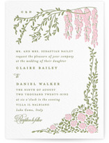 Vintage Blooms Letterpress Wedding Invitations