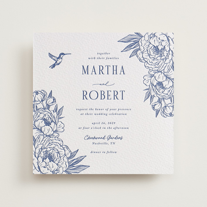 Botanical Dream Letterpress Wedding Invitations by Sherley