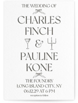 Trés Chic Letterpress Wedding Invitations