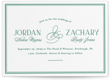 Fresh Classic Letterpress Wedding Invitations