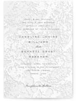 Subtle Marble Letterpress Wedding Invitations