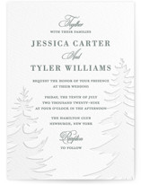 Evergreen Letterpress Wedding Invitations