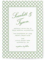 Garden Trellis Letterpress Wedding Invitations