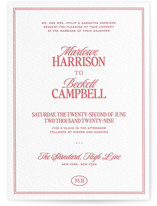 Vermilion Letterpress Wedding Invitations