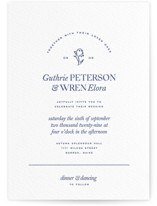 bluebell dinner Letterpress Wedding Invitations