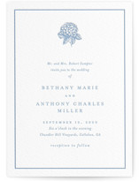 Hydrangea bloom Letterpress Wedding Invitations