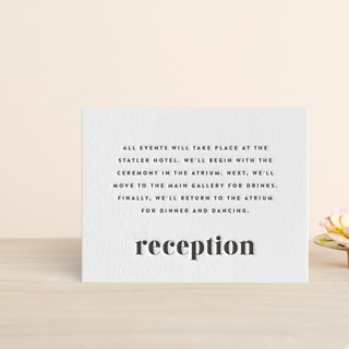 Senses Letterpress Reception Cards