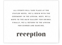 Senses Letterpress Reception Cards