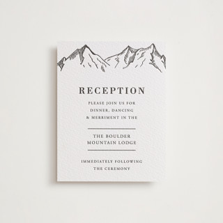 Etched Mountain Letterpress Reception Cards