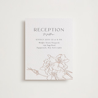 Autumn Magnolia Letterpress Reception Cards