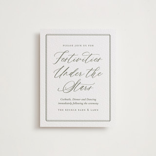 Among the Evergreens Letterpress Reception Cards