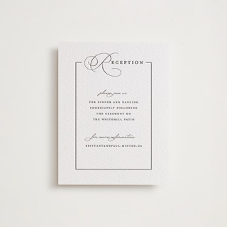 Monogram Border Letterpress Reception Cards