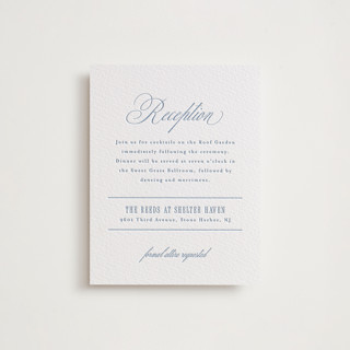 Simple Formality Letterpress Reception Cards