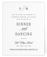 Outlined Letterpress Reception Cards