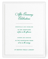 Keepsake Letterpress Reception Cards